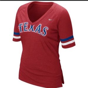 🎁🎁6x $25 Nike MLB Women's Texas Rangers Fan Premium V-Neck T-Shirt